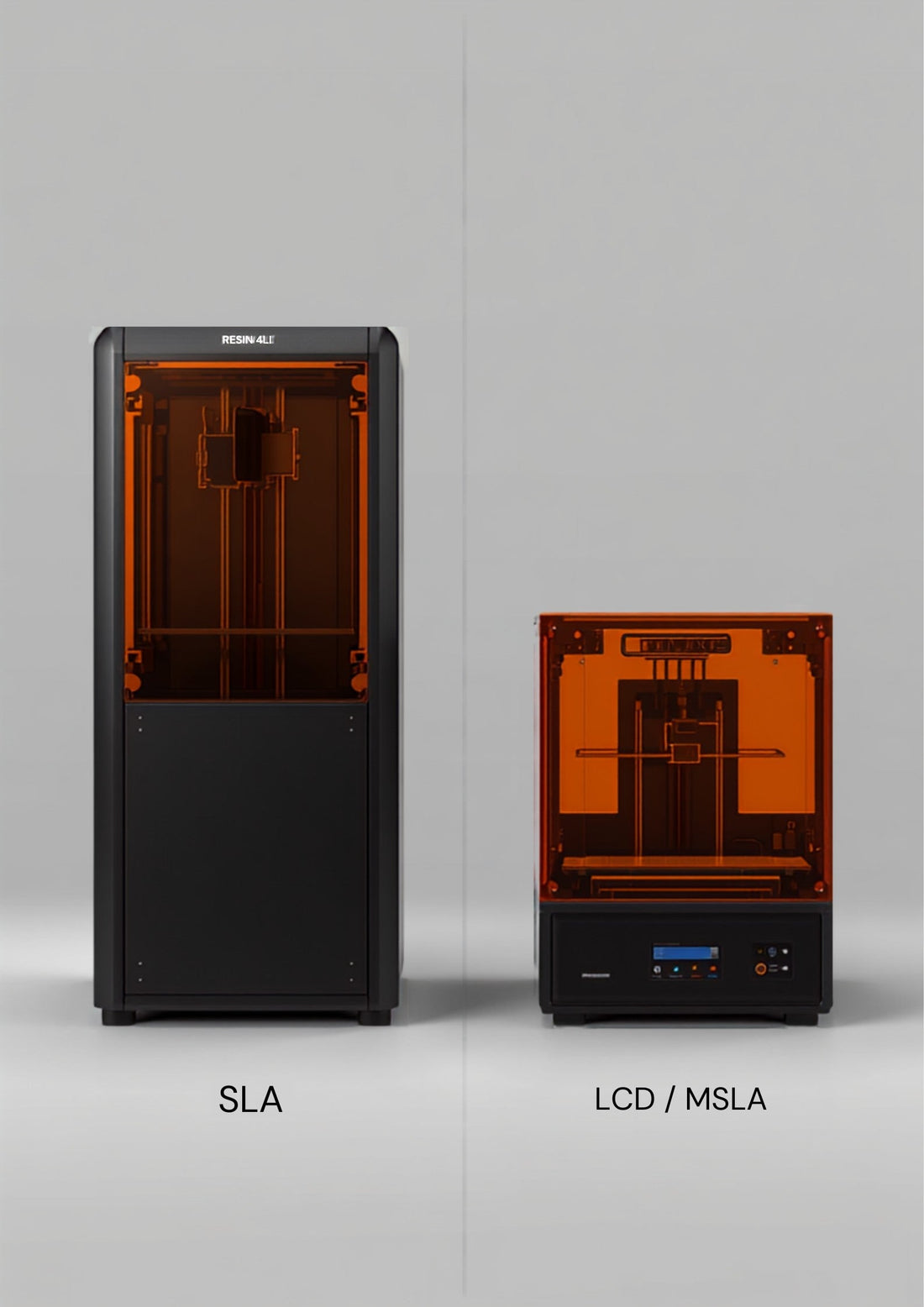 Comparação entre impressora 3D SLA a laser e impressora LCD/MSLA para joalheria