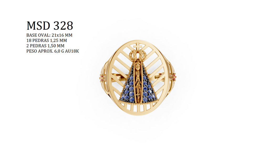 Religious Ring — STL File MSD-239 | Direct Casting for Jewelry