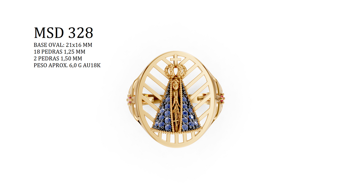Religious Ring — STL File MSD-239 | Direct Casting for Jewelry