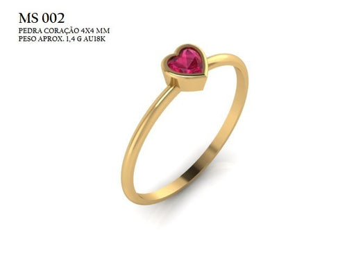 Anel STL MS-002 arquivo 3D joalheria impressao 3D fundicao ouro 18k