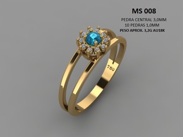 Anel Formatura - Arquivo para impressão 3D Formato STL