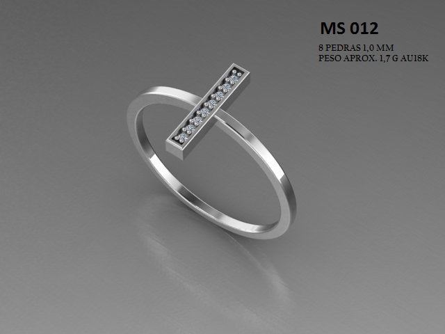 Anel MS 012- Arquivo para impressão 3D Formato STL