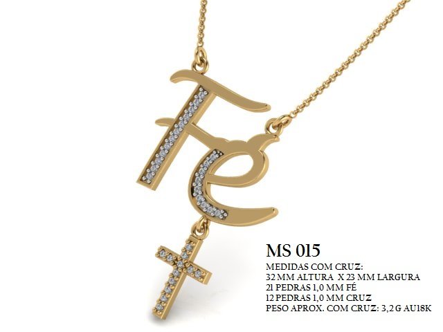 Pingente religioso - Arquivo para impressão 3D. Formato STL