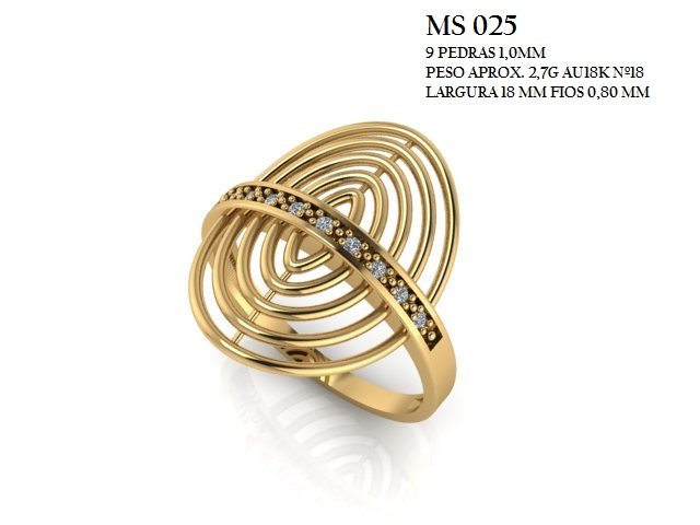 Anel - Arquivo para impressão 3D Formato STL