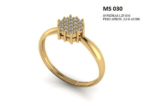 Anel Chuveiro STL MS-030 arquivo 3D joalheria impressao 3D fundicao metal