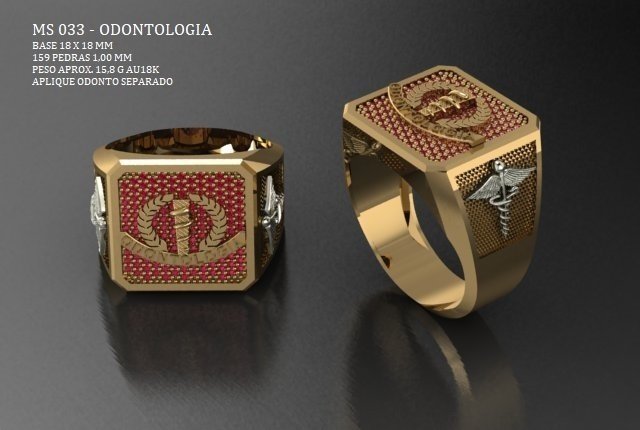 Anel Formatura - Arquivo para impressão 3D Formato STL