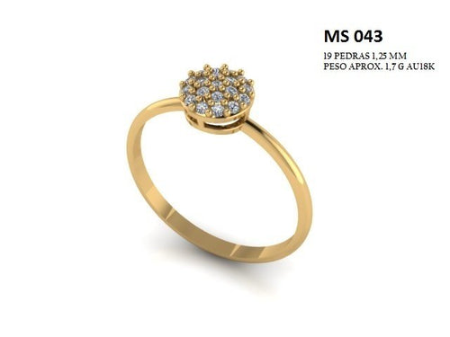 Anel Chuveiro STL MS-043 arquivo 3D joalheria impressao 3D fundicao metal