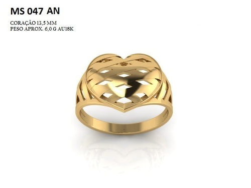 Conjunto Anel STL MS-047 arquivo 3D joalheria impressao 3D fundicao ouro