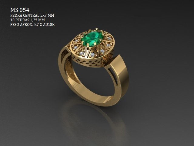 Anel Formatura - Arquivo para impressão 3D Formato STL