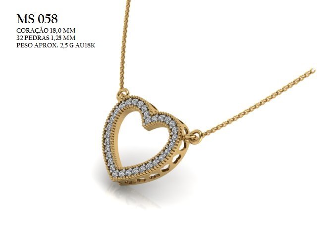 Pingente - Arquivo para impressão 3D Formato STL