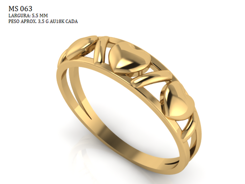 Anel Aparador STL MS-063 arquivo 3D joalheria impressao 3D fundicao metal