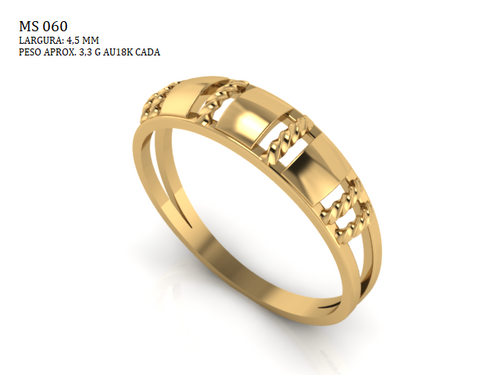 Anel Aparador STL MS-064 arquivo 3D joalheria impressao 3D fundicao metal