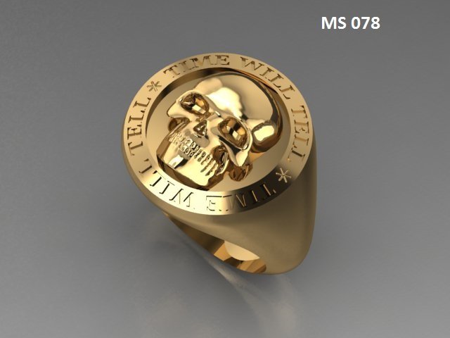 Anel Masculino STL MS-078 arquivo 3D joalheria impressao 3D fundicao metal