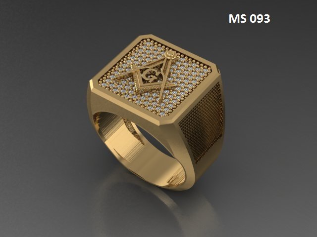 Anel Masculino STL MS-093 arquivo 3D joalheria impressao 3D fundicao metal