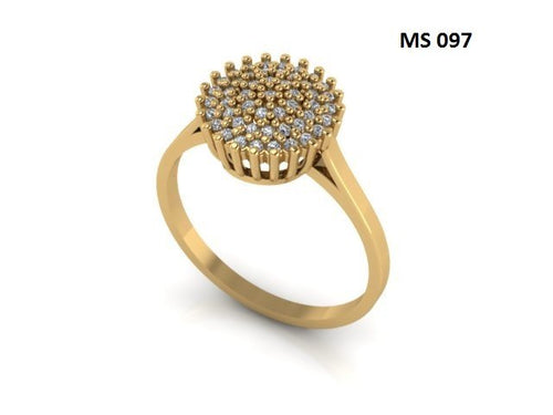 Anel Chuveiro STL MS-097 arquivo 3D joalheria impressao 3D fundicao metal