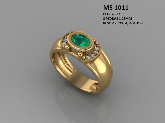 Anel Formatura - Arquivo para impressão 3D Formato STL