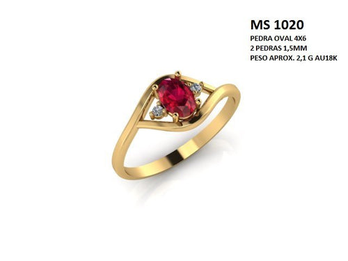 Anel STL MS-1020 arquivo 3D joalheria impressao 3D fundicao ouro 18k