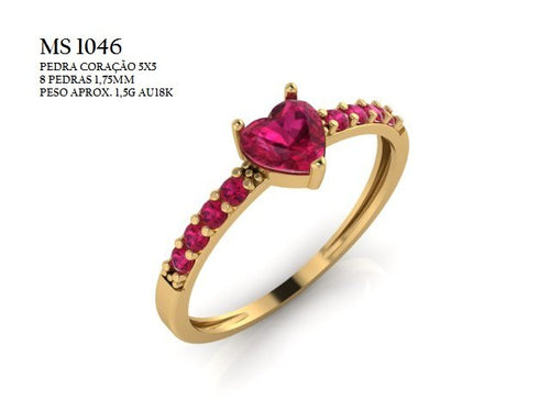 Anel STL MS-1046 arquivo 3D joalheria impressao 3D fundicao ouro 18k