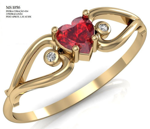 Anel STL MS-1056 arquivo 3D joalheria impressao 3D fundicao ouro 18k