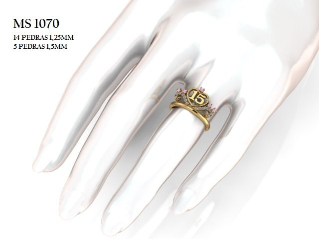 Anel Formatura - Arquivo para impressão 3D Formato STL