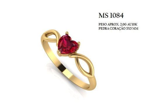 Anel STL MS-1084 arquivo 3D joalheria impressao 3D fundicao ouro 18k