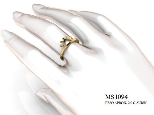 Anel STL MS-1094 arquivo 3D joalheria impressao 3D fundicao ouro 18k