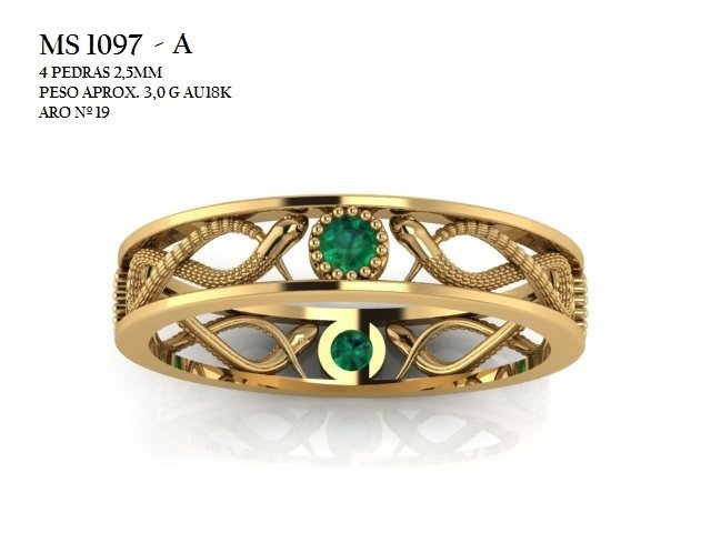 Anel Formatura - Arquivo para impressão 3D Formato STL