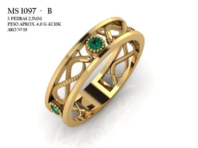 Anel Formatura - Arquivo para impressão 3D Formato STL