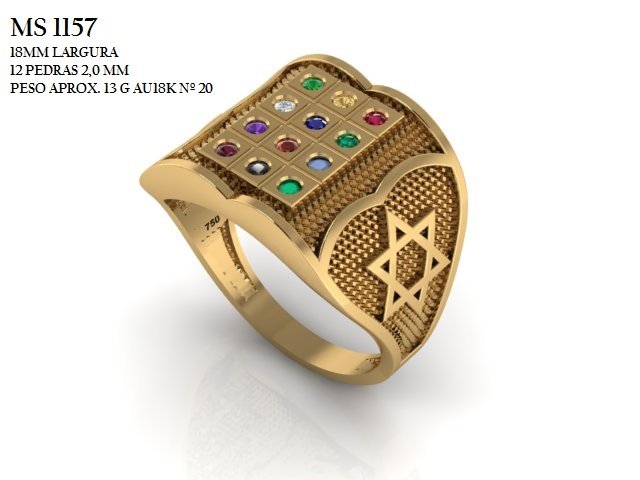 Anel religioso - Arquivo para impressão 3D. Formato STL