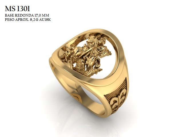 Anel religioso - Arquivo para impressão 3D. Formato STL
