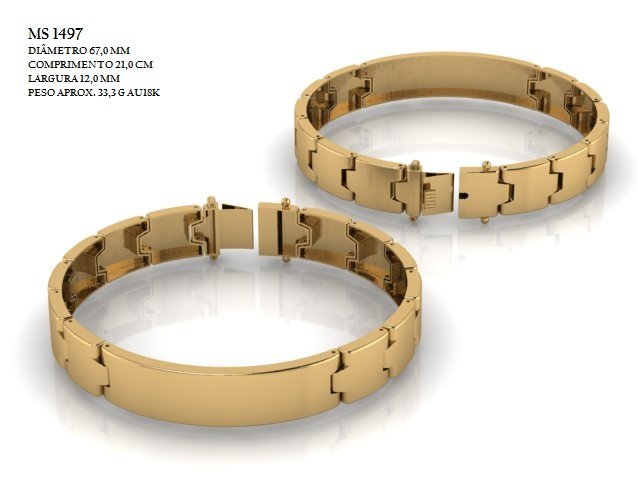 Pulseira - Arquivo para impressão 3D Formato STL