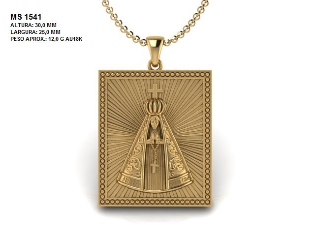 Pingente religioso - Arquivo para impressão 3D. Formato STL