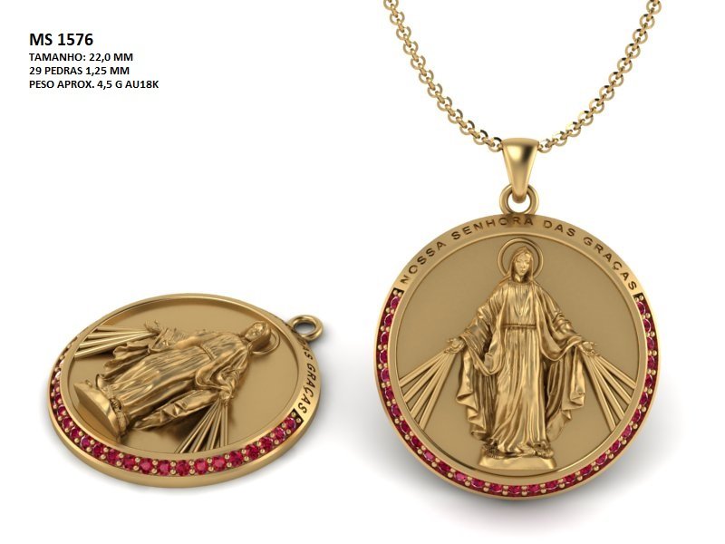 Pingente religioso - Arquivo para impressão 3D. Formato STL