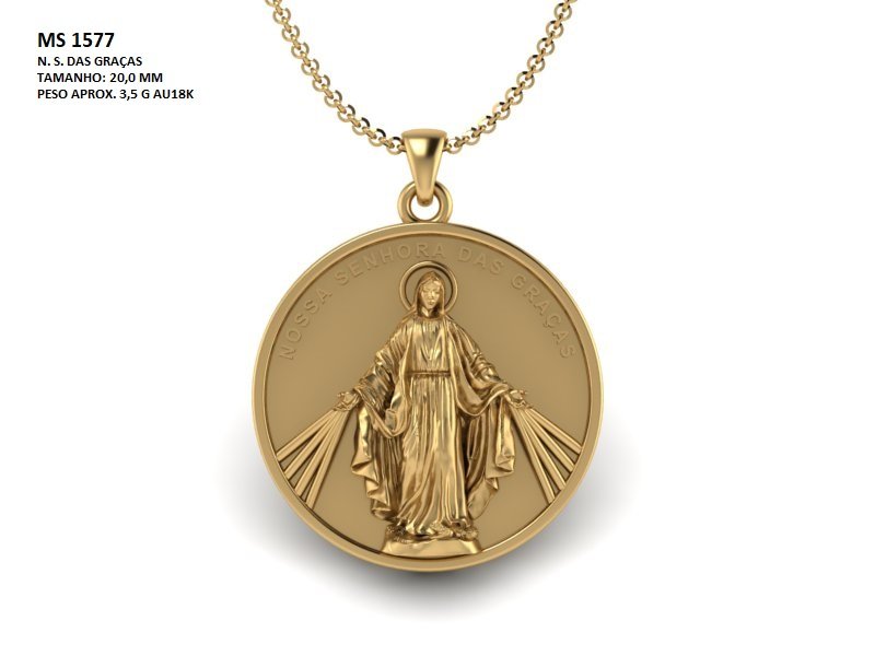 Pingente religioso - Arquivo para impressão 3D. Formato STL