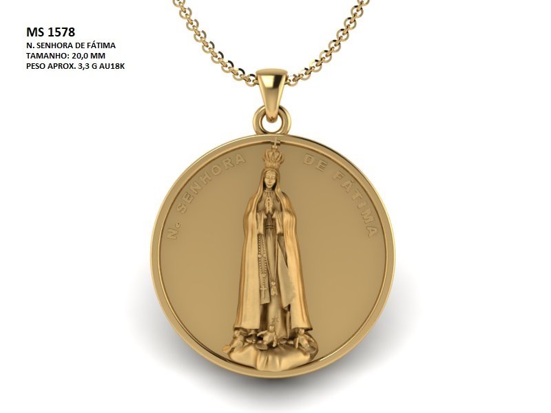 Pingente religioso - Arquivo para impressão 3D. Formato STL