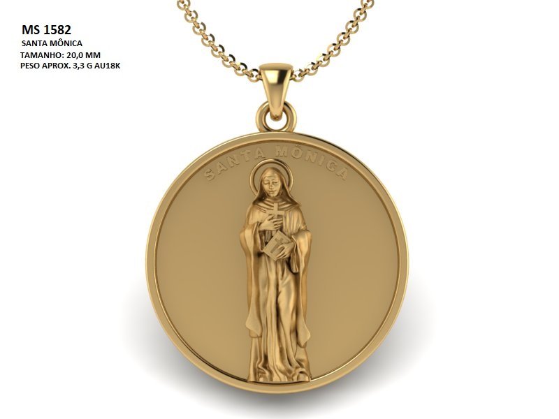 Pingente religioso - Arquivo para impressão 3D. Formato STL