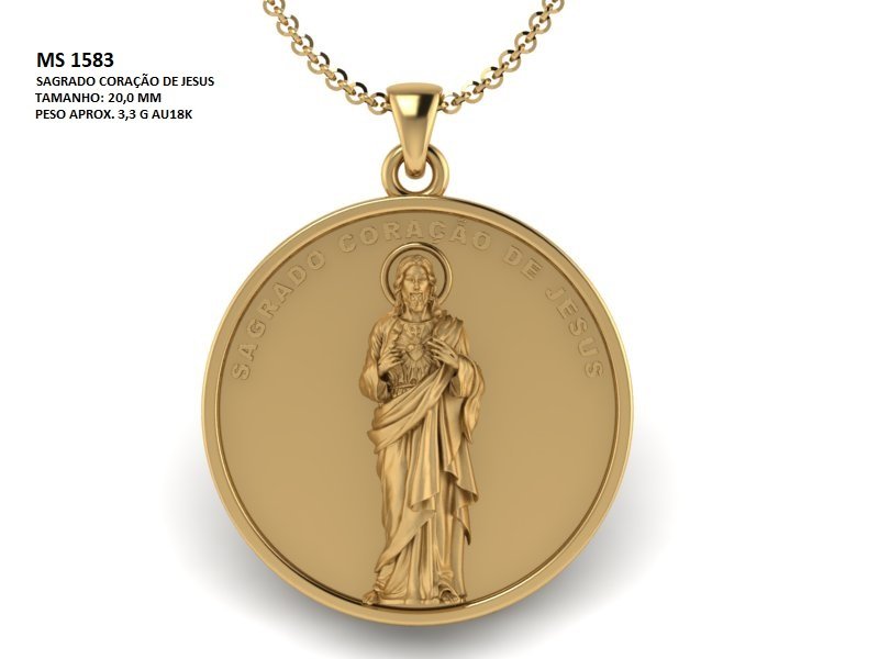 Pingente religioso - Arquivo para impressão 3D. Formato STL