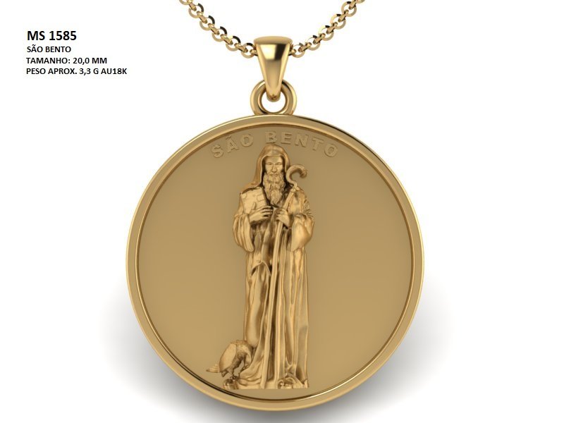 Pingente religioso - Arquivo para impressão 3D. Formato STL