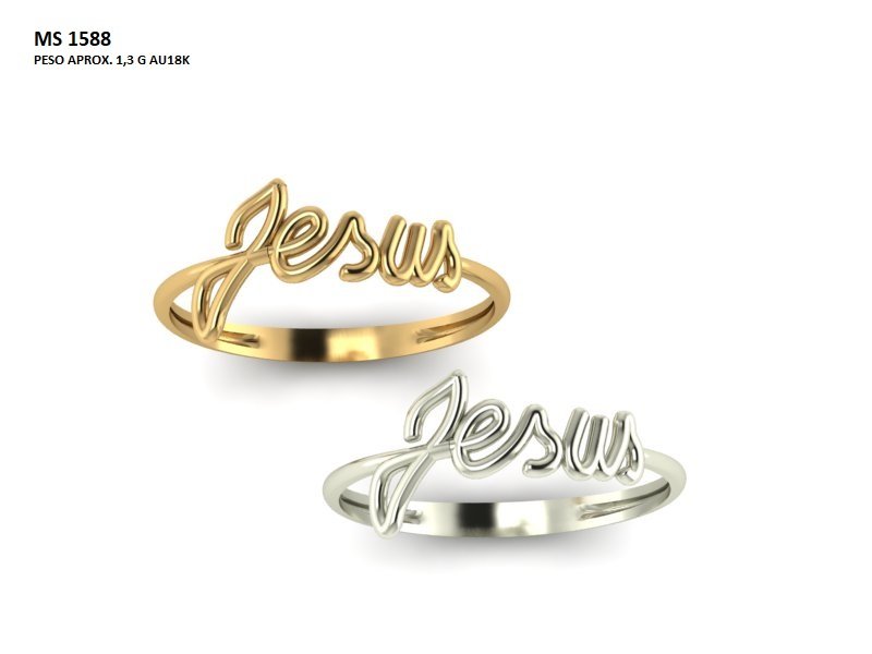 Anel religioso - Arquivo para impressão 3D. Formato STL