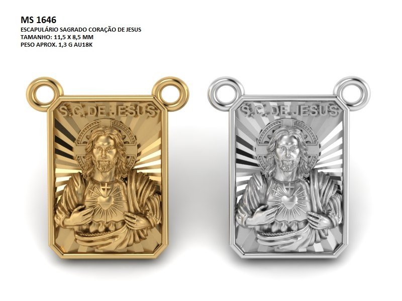 Pingente religioso - Arquivo para impressão 3D. Formato STL