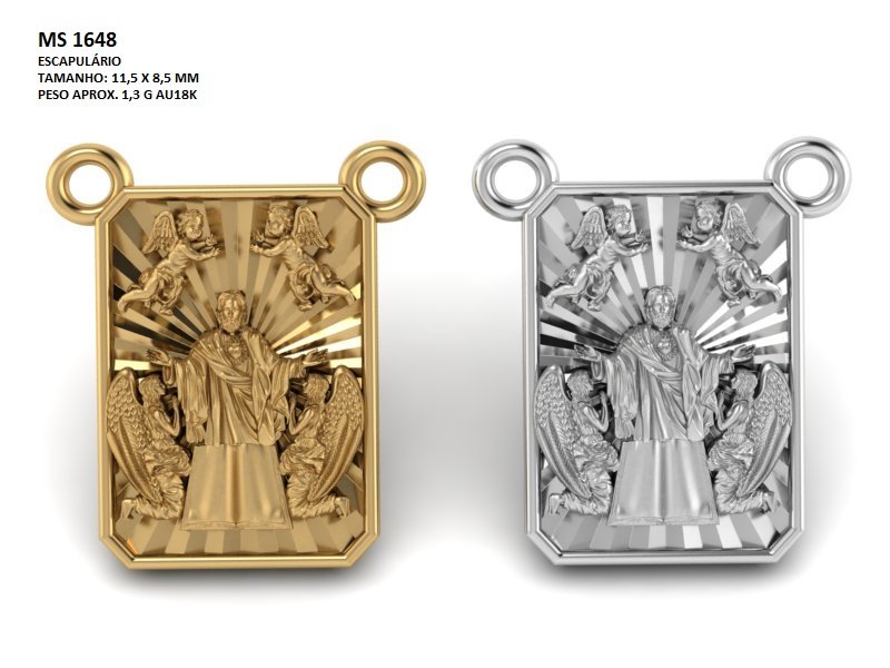 Pingente religioso - Arquivo para impressão 3D. Formato STL