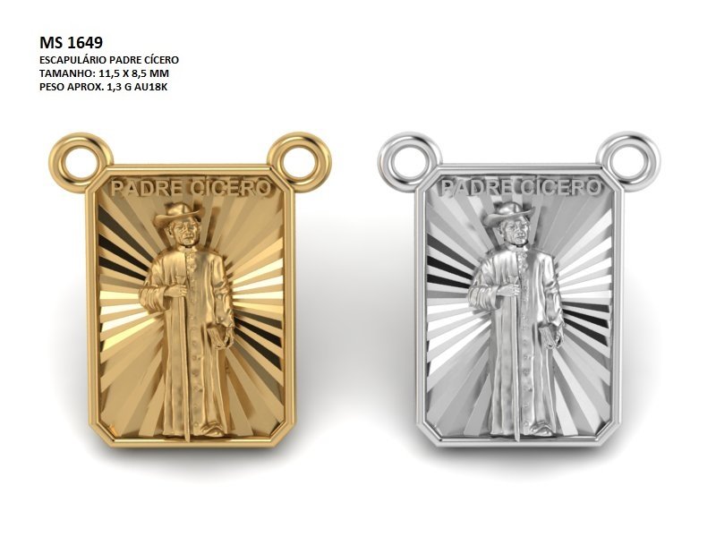 Pingente religioso - Arquivo para impressão 3D. Formato STL
