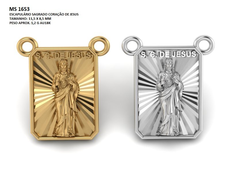 Pingente religioso - Arquivo para impressão 3D. Formato STL