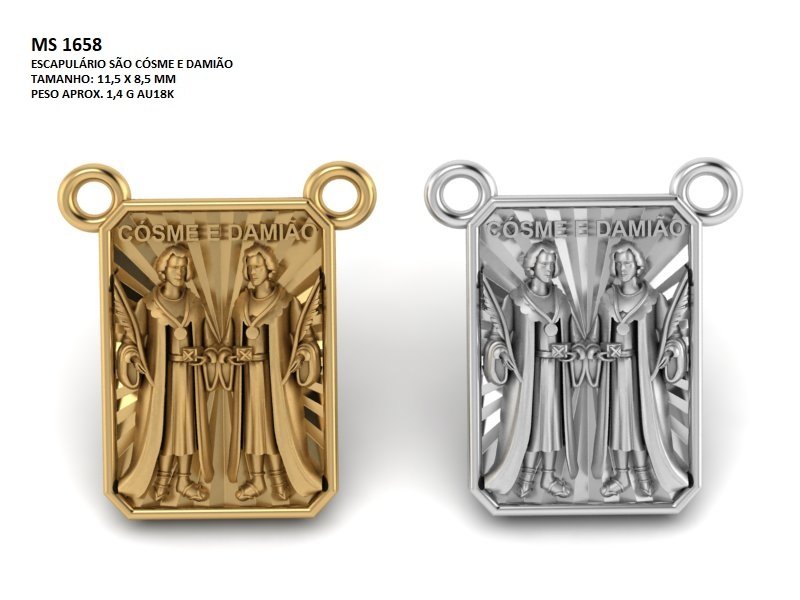 Pingente religioso - Arquivo para impressão 3D. Formato STL