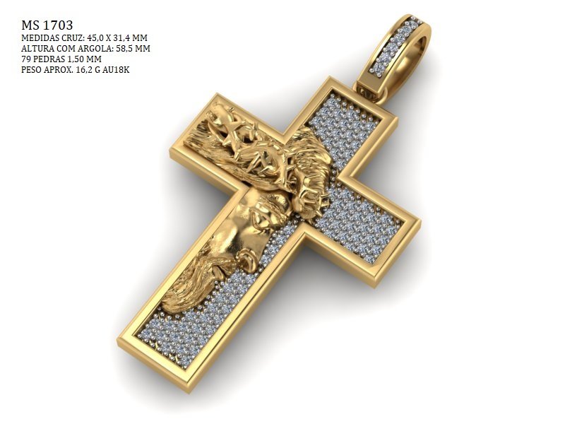 Pingente religioso - Arquivo para impressão 3D. Formato STL