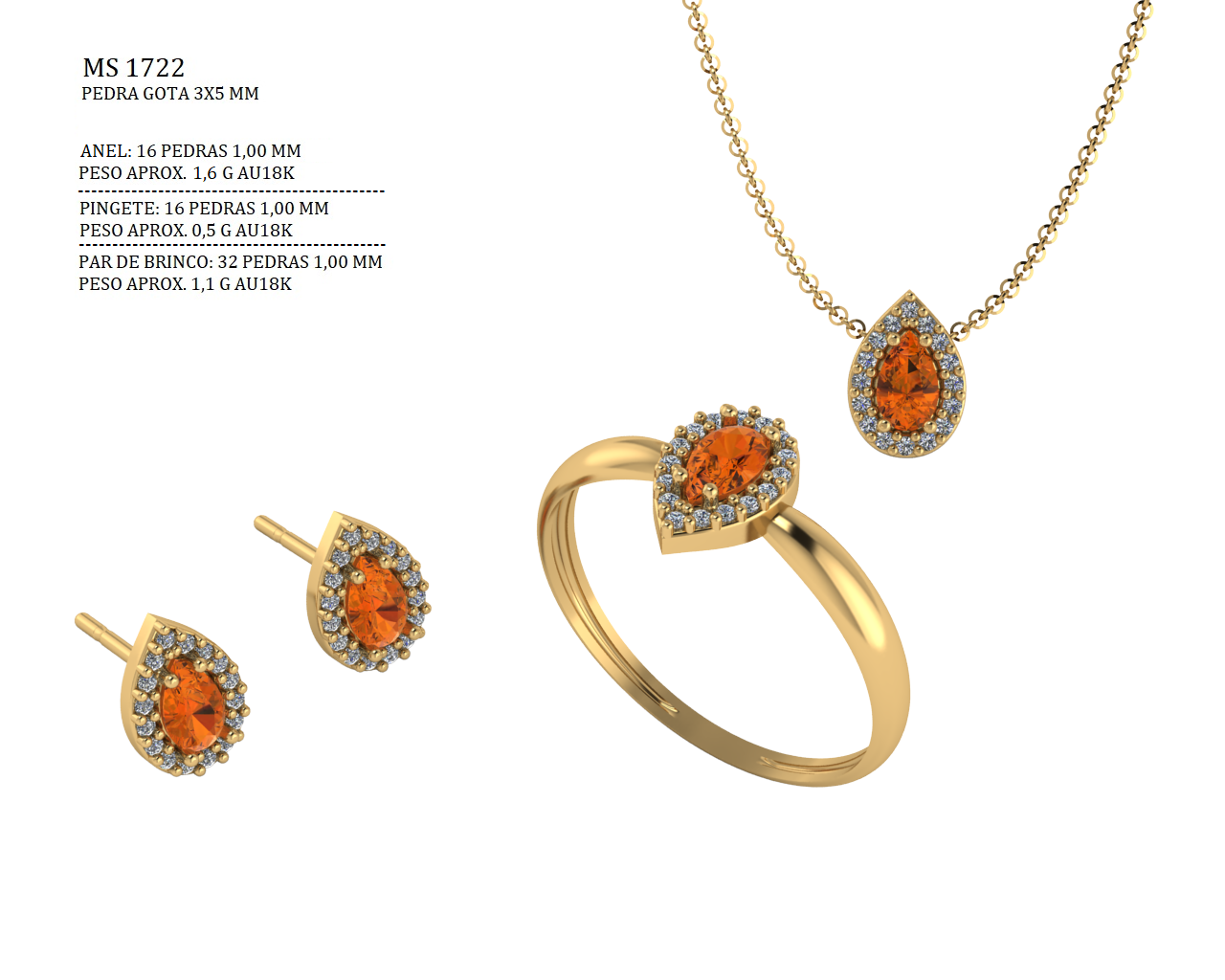 Conjunto - Arquivo para impressão 3D Formato STL