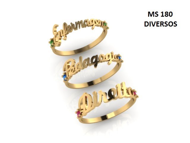 Anel Formatura - Arquivo para impressão 3D Formato STL