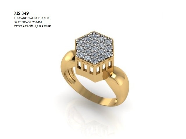 Anel Chuveiro - Arquivo para impressão 3D. Formato STL