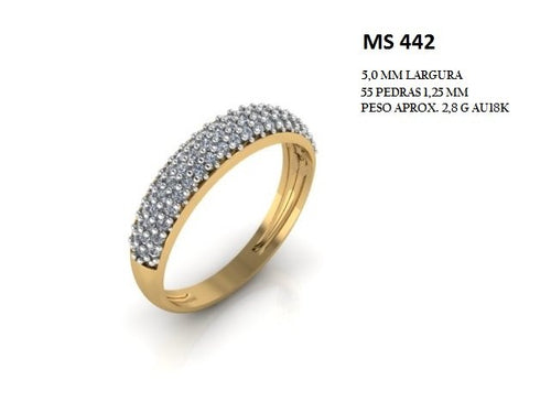 Aparador STL MS-442 - Arquivo 3D para Impressão e Fundição de Joias