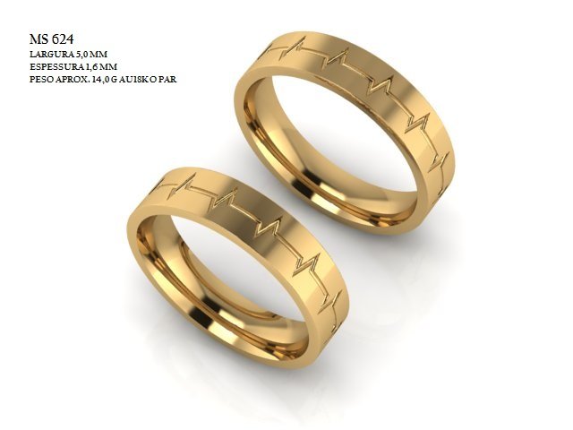 Aliança - Arquivo para impressão 3D Formato STL